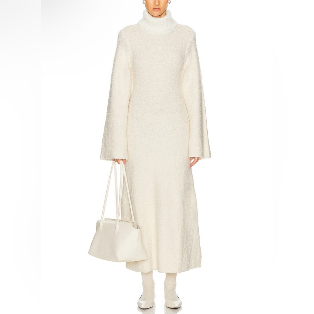 BRAND NEW WITH TAG GRLFRND MAEKO BOUCLE DRESS in IVORY sz M Revolve - Picture 1 of 5